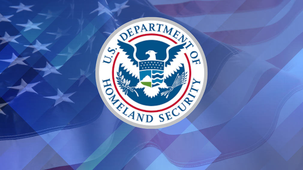 homeland security seal with flag